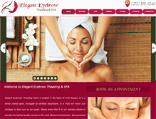 Tablet Screenshot of eleganteyebrowspa.com